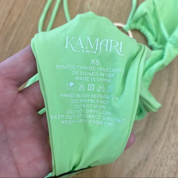Kamari Swim - Limon Criss Cross One Piece Swimsuit in Lime Green - Picture 4 of 8